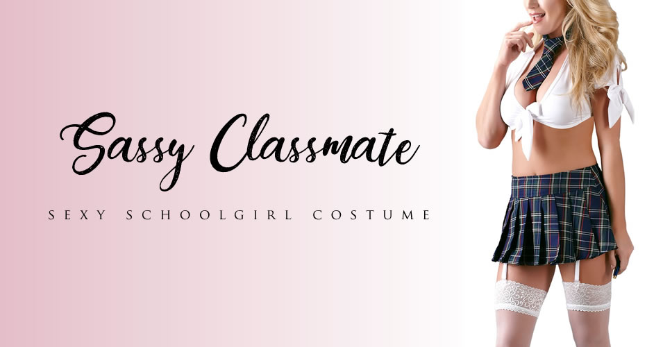 Frækt Skolepige Kostume - Sassy Classmate