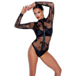 Noir Body med Velour Flock Print