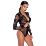 Noir Body med Velour Flock Print