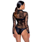 Noir Body med Velour Flock Print