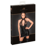 Noir Wetlook Kjole med Blonde Top