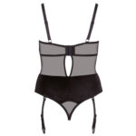 Plus Size String Body med Gennemsigtig Top og Strømpeholdere