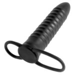 Ribbed Double Trouble Anal Dildo med Penisring