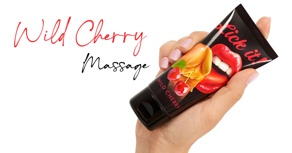 Lick It Massage Olie med Kirsebær Aroma
