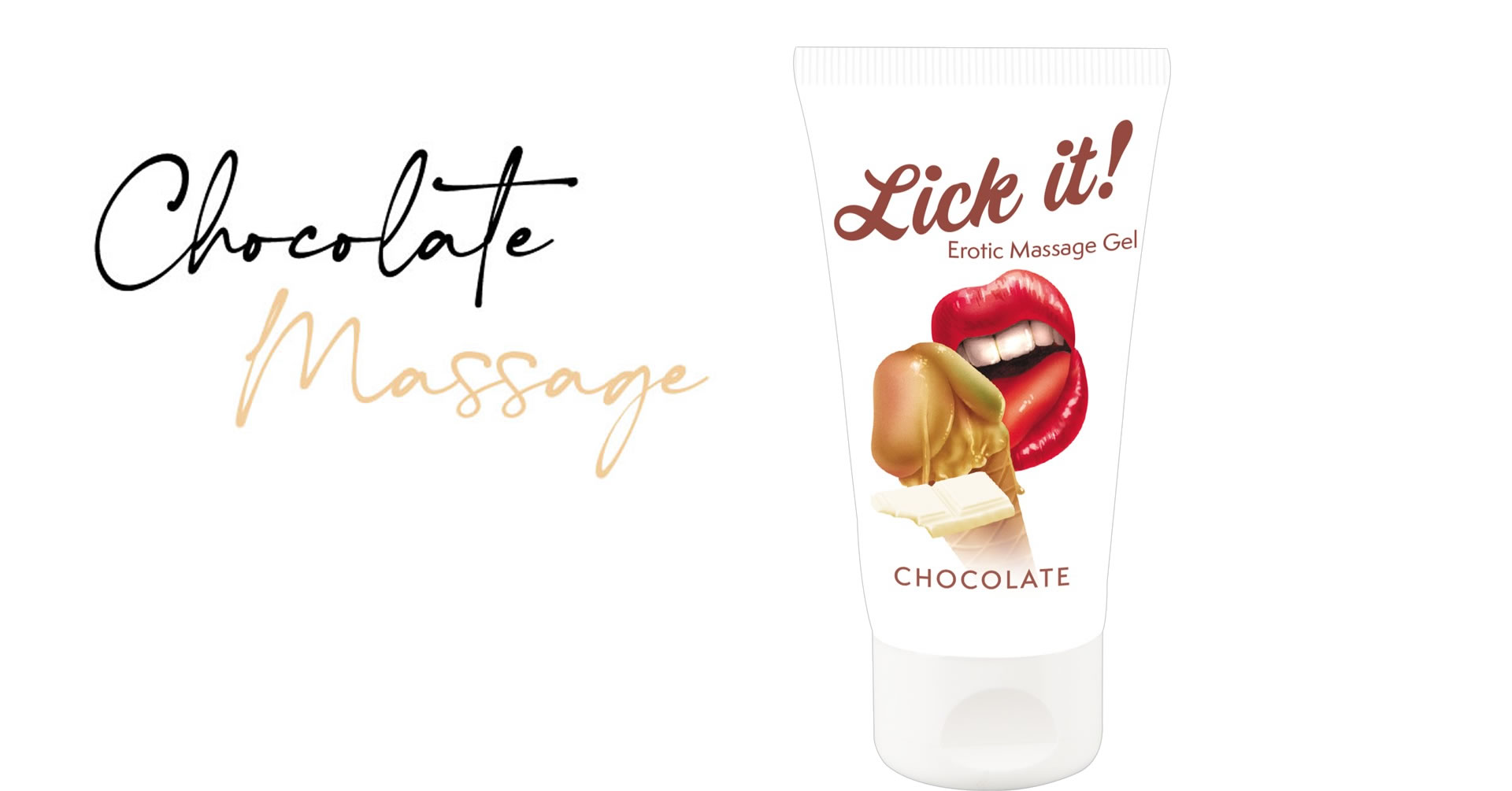 Lick It Massage Olie med Hvid Chokolade Aroma