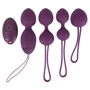 Bækkenbundskugler med Vibrator - Sæt med 4 og Fjernbetjening