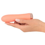 Peachy Ribbed Mini Vibrator