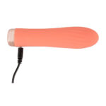 Peachy Ribbed Mini Vibrator
