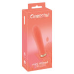 Peachy Ribbed Mini Vibrator