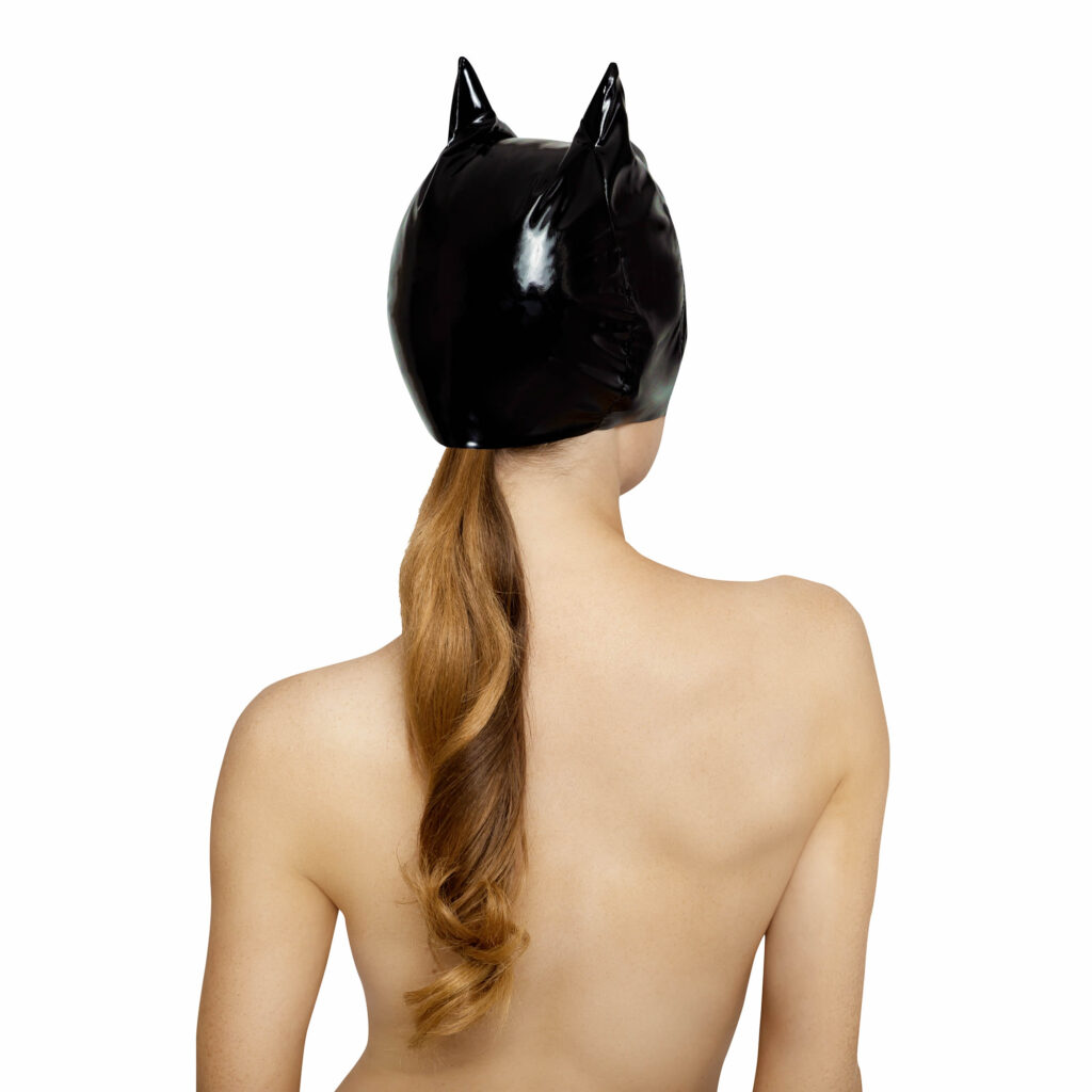 Catwoman Lak Maske i Sort