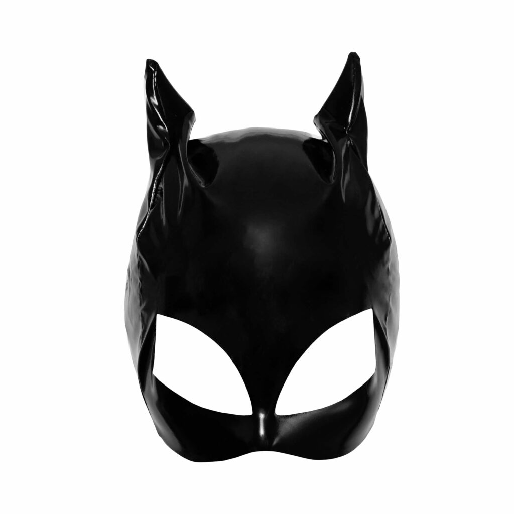 Catwoman Lak Maske i Sort