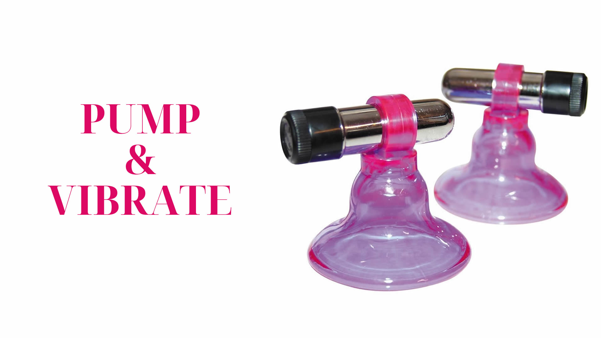 Ultraviolett Brystvorte Sugekopper med Vibrator