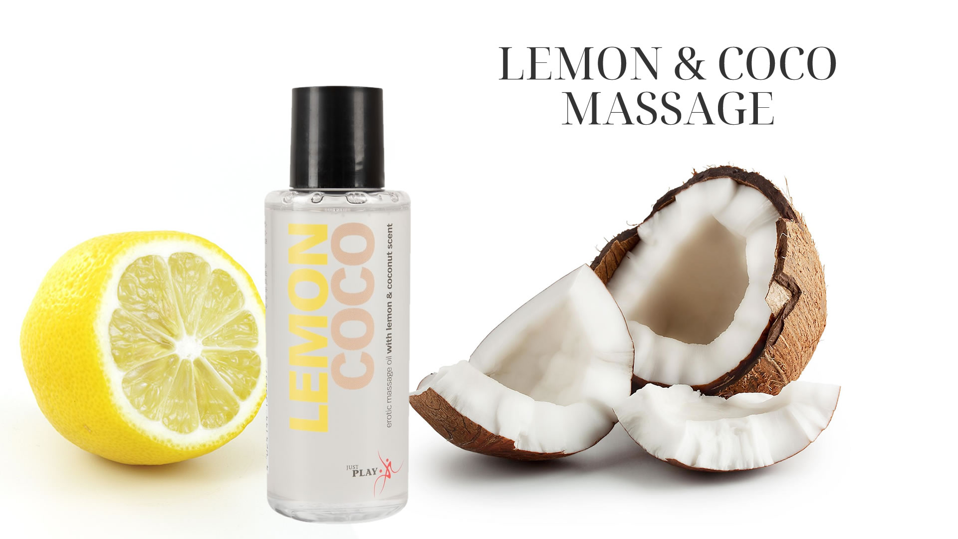 Just Play Massageolie med Citrus & Kokos Duft