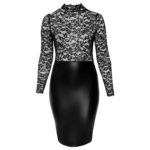 Noir Wetlook og Blonde Kjole i Plus Size