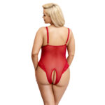 Plus Size Blonde Body i Rød