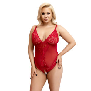 Plus Size Blonde Body i Rød