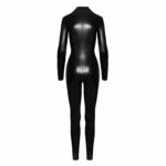 Noir Wetlook Jumpsuit med Slangeskind Look