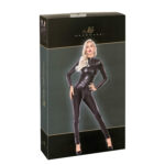 Noir Wetlook Jumpsuit med Slangeskind Look