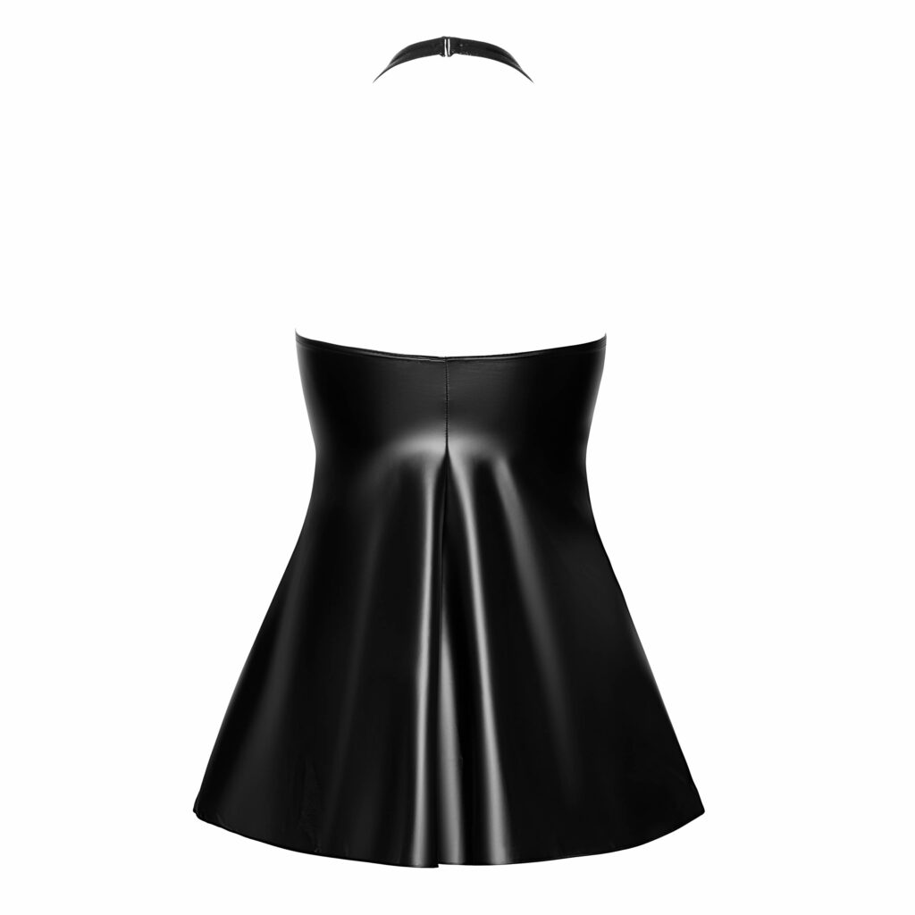 Noir Wetlook Kjole med Top i Slangeskind look