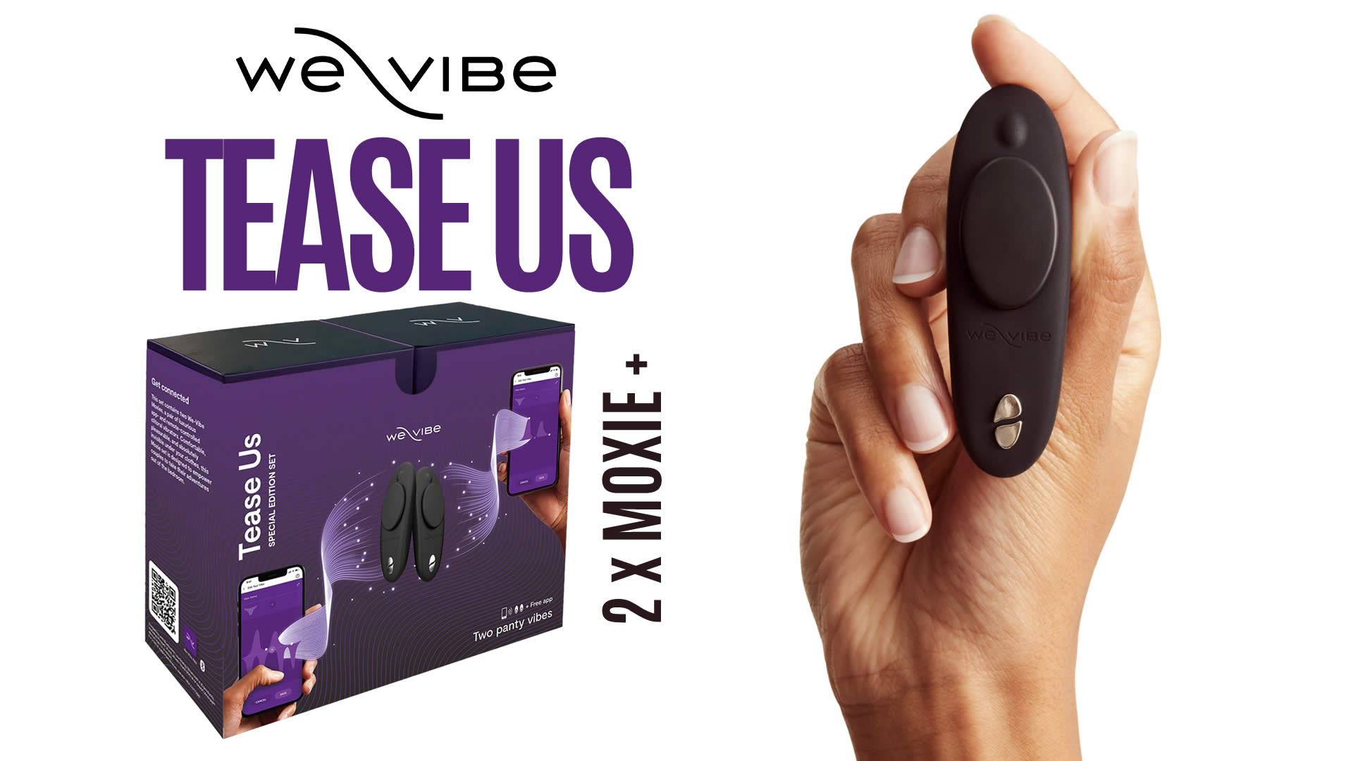 We-Vibe Tease Us Moxie Trussevibrator sæt med 2 stk