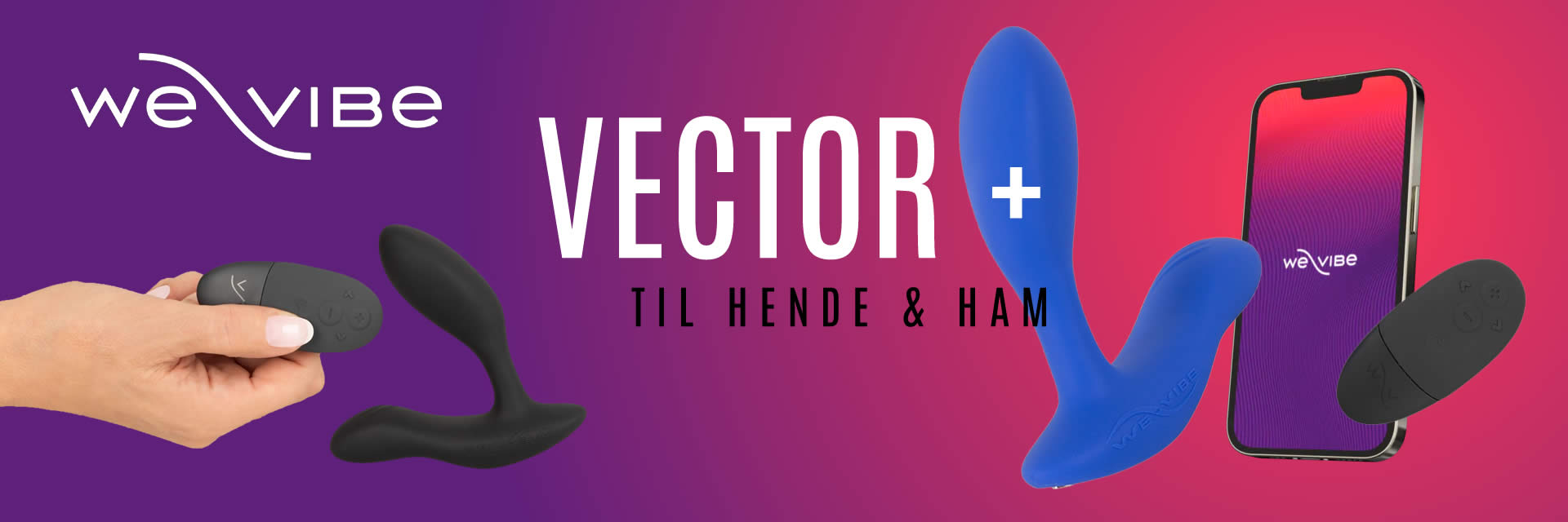 We-Vibe Vector plus vibrator - anal plug og g-punkt vibrator