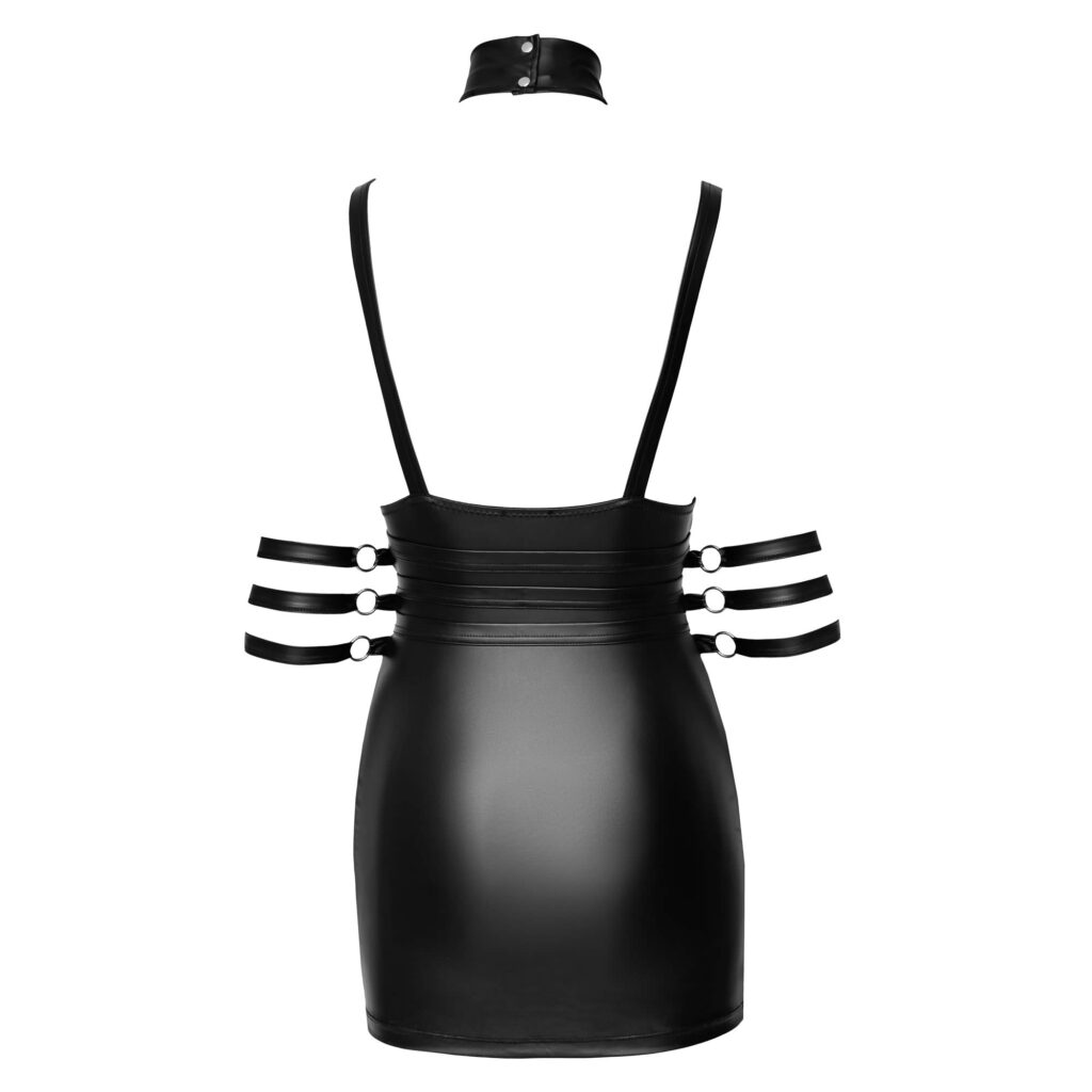 Wetlook Bondage Kjole med Harness og Armlænker