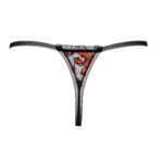 Perle Trusser i sort og rød med guldfarvede kæder