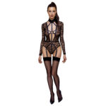 Blonde Body med Wetlook Harness og Strømpeholdere