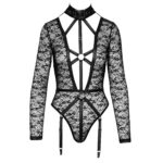 Blonde Body med Wetlook Harness og Strømpeholdere