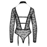 Blonde Body med Wetlook Harness og Strømpeholdere