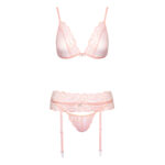 Kissable Lingeri Sæt i Rosa med Blondekanter