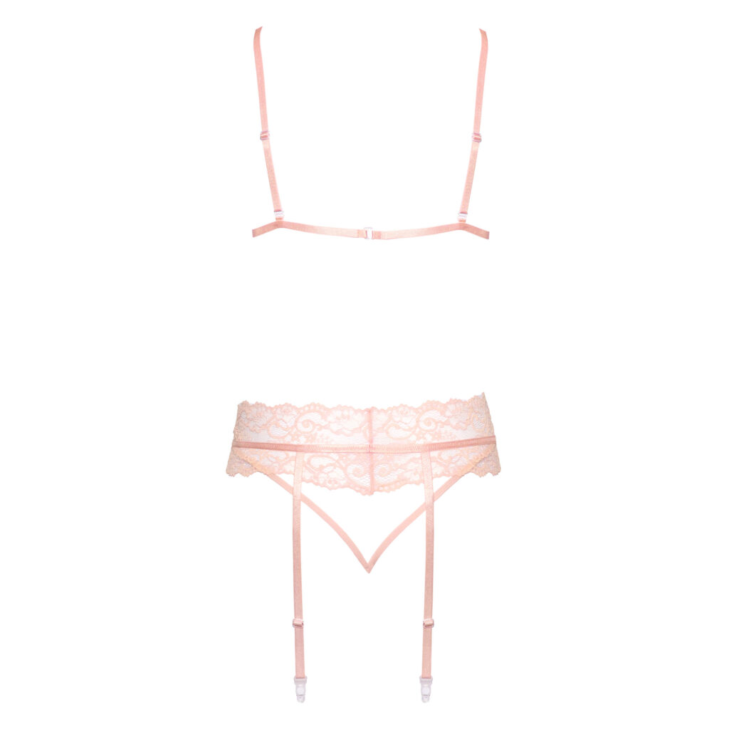 Kissable Lingeri Sæt i Rosa med Blondekanter