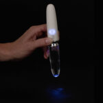 Liaison Straight Silikone og Glas Vibrator med LED Lys
