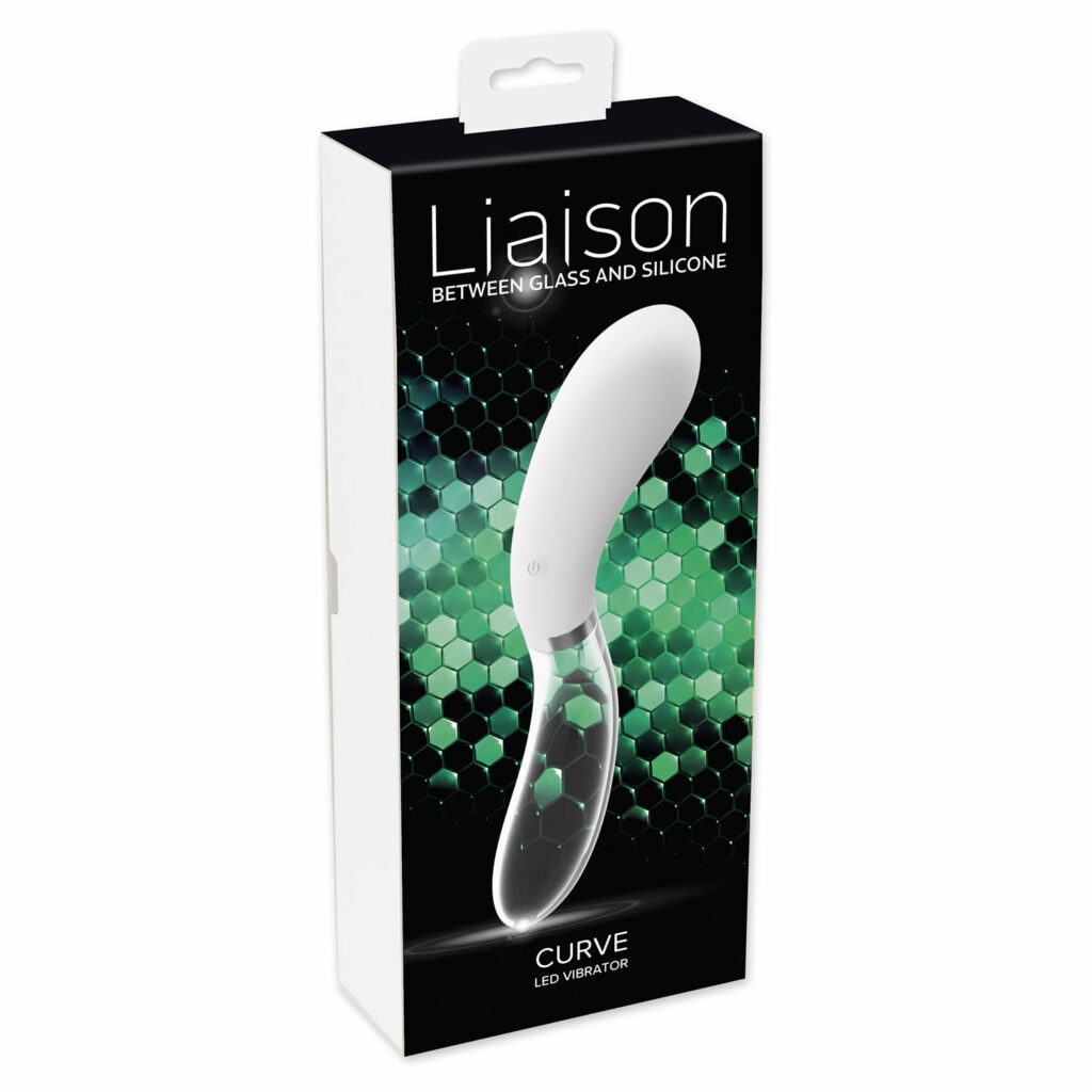 Liaison Curve Silikone og Glas Vibrator med LED Lys