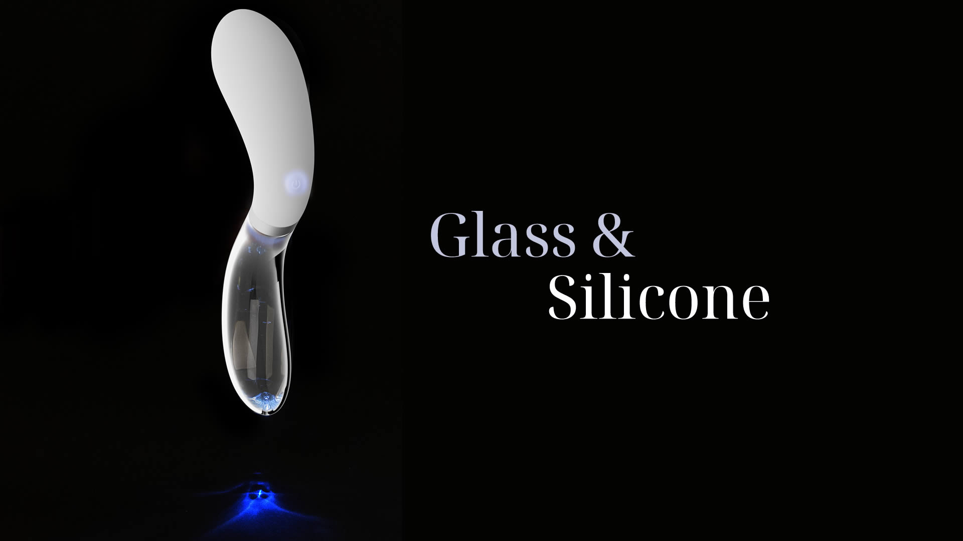 Liaison Curve Silikone og Glas Vibrator med LED Lys