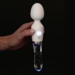 Liaison Wand Silikone og Glas Vibrator med LED Lys
