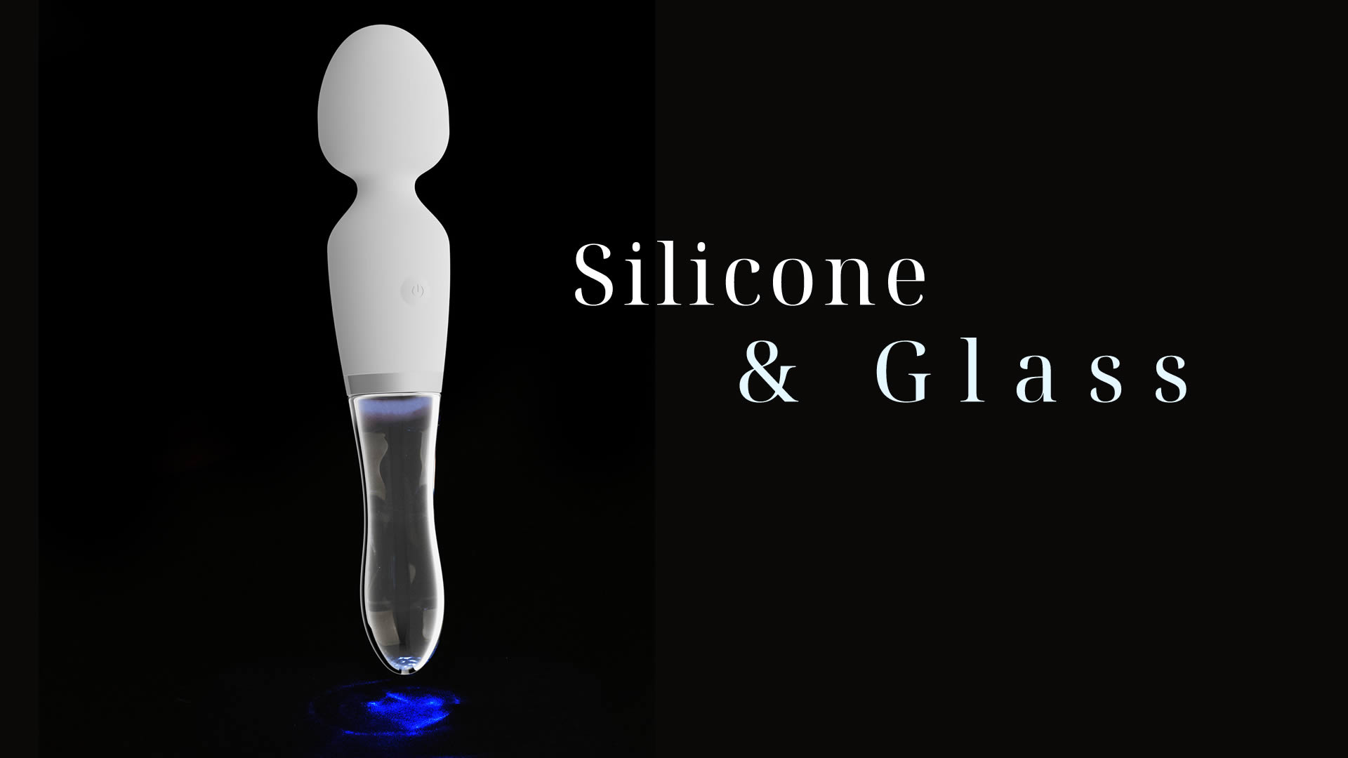 Liaison Wand Silikone og Glas Vibrator med LED Lys