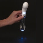 Liaison G-Spot Silikone og Glas G-punkt Vibrator med LED Lys