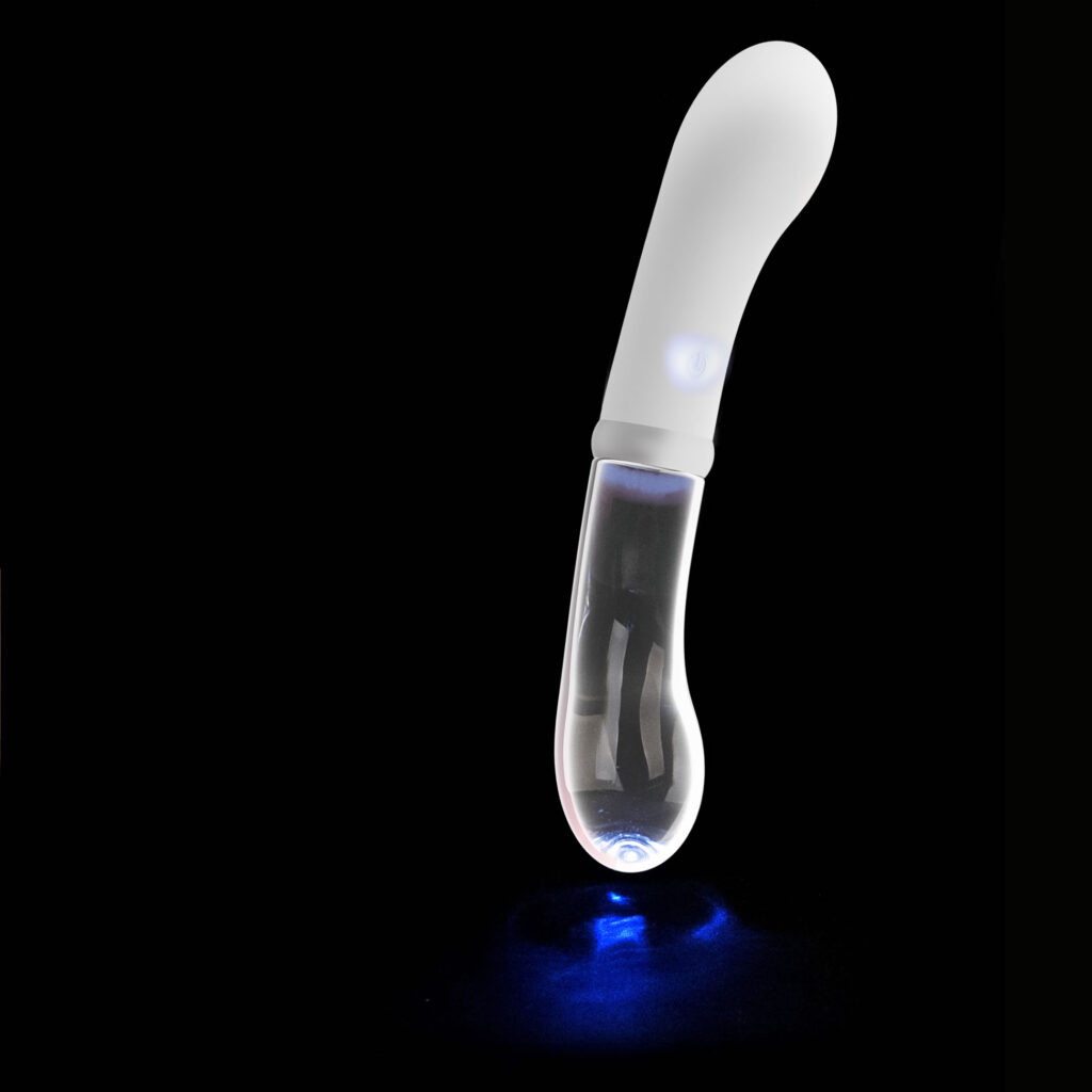 Liaison G-Spot Silikone og Glas G-punkt Vibrator med LED Lys