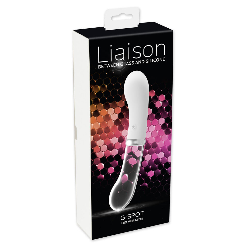 Liaison G-Spot Silikone og Glas G-punkt Vibrator med LED Lys