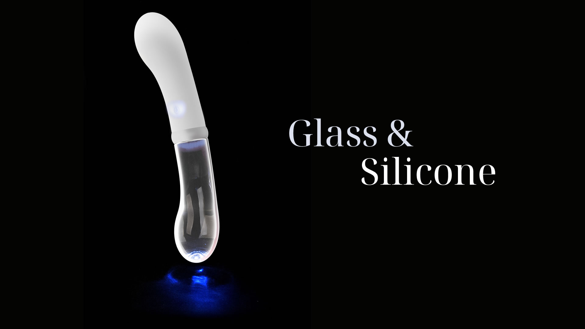 Liaison G-Spot Silikone og Glas G-punkt Vibrator med LED Lys