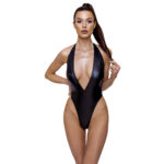 Wetlook Body med Dyb Udskæring