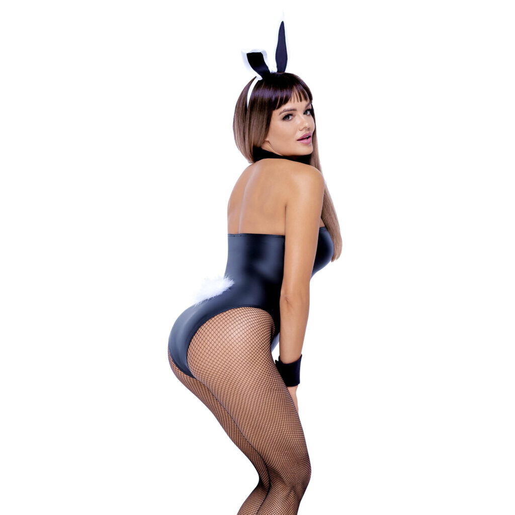 Wetlook Bunny Kostume med Body, Ører og Butterfly