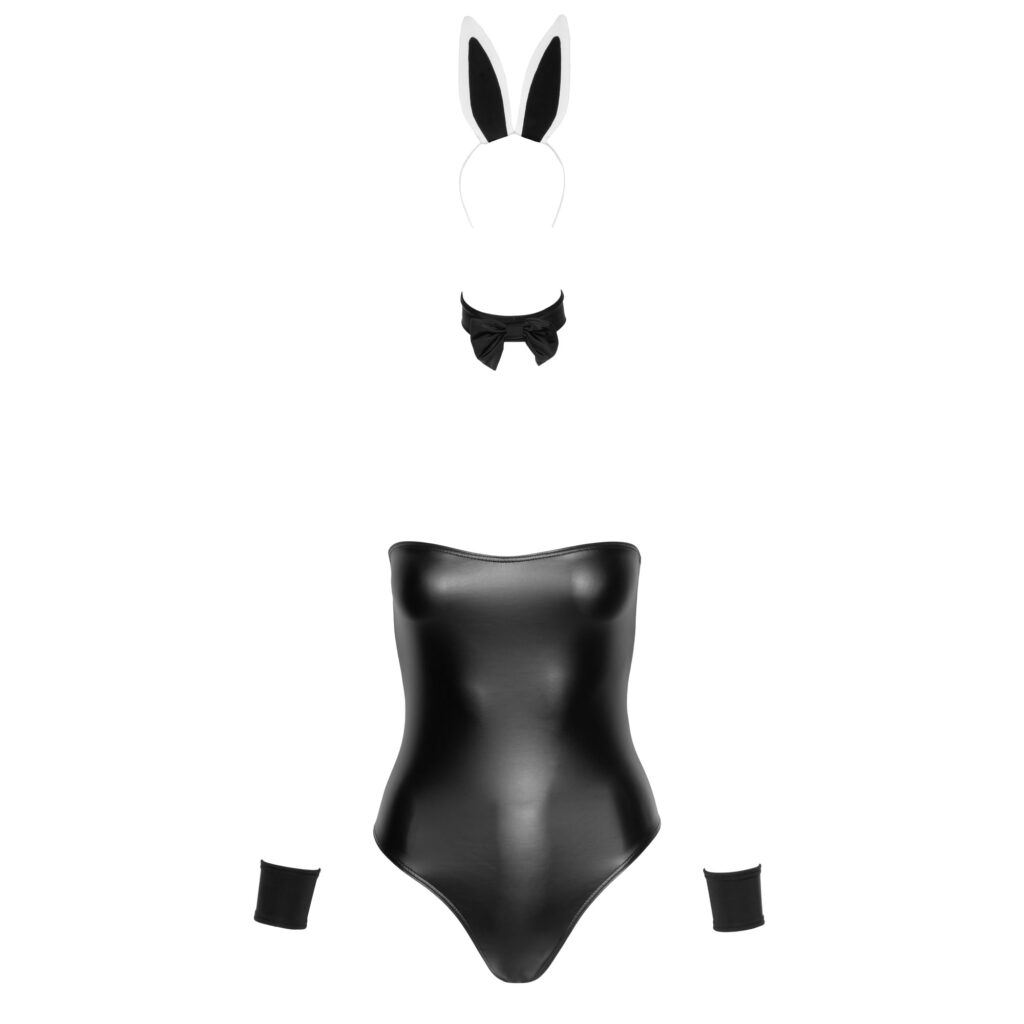Wetlook Bunny Kostume med Body, Ører og Butterfly