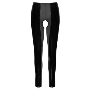 Bundløse Vinyl Leggings med Stretch