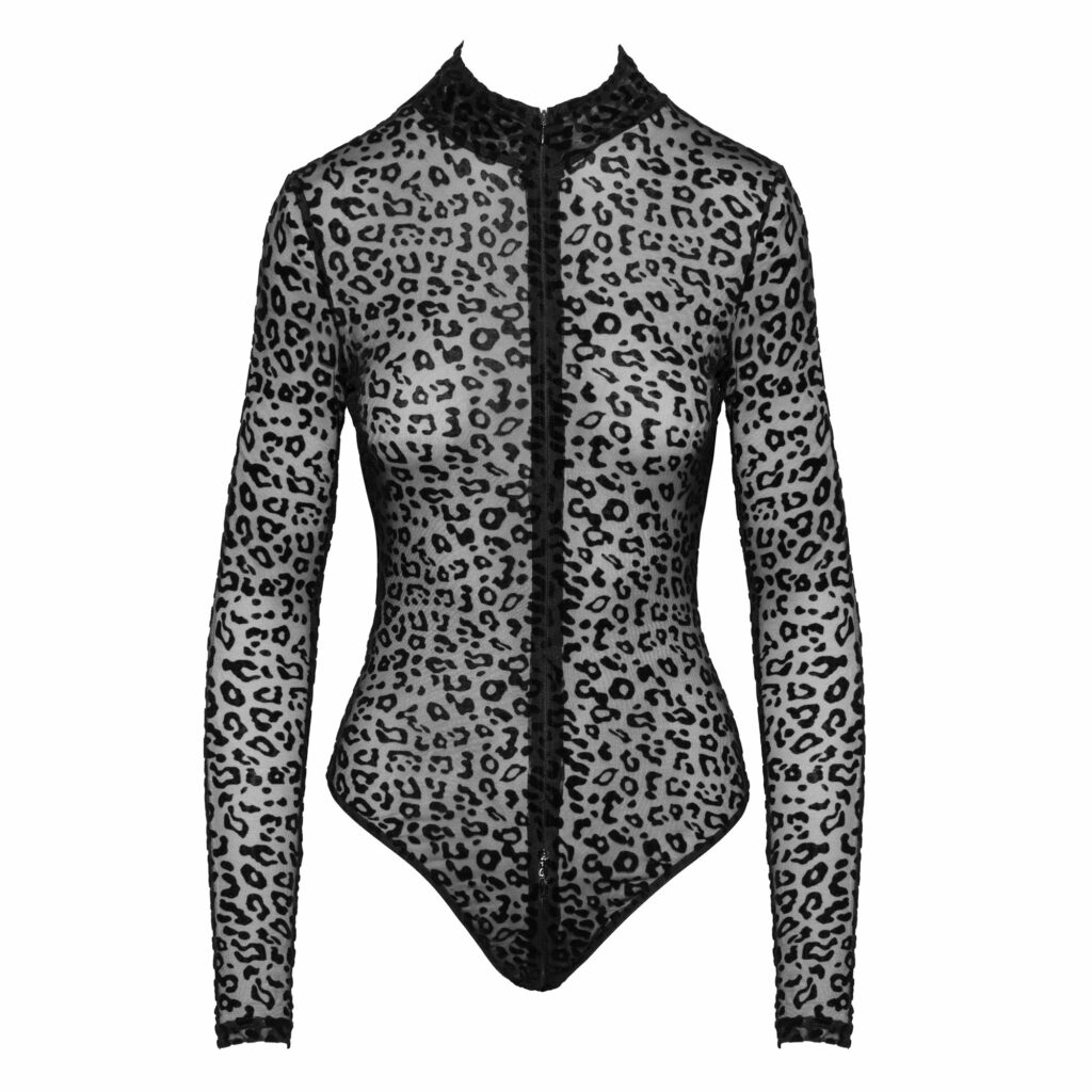 Noir Leopard Body med Blonde Krave