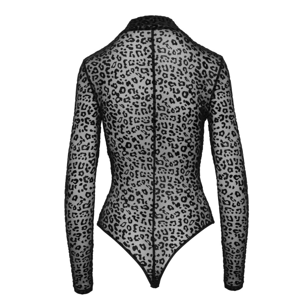 Noir Leopard Body med Blonde Krave