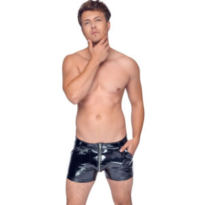 Black Level Vinyl Pants med Lynlås