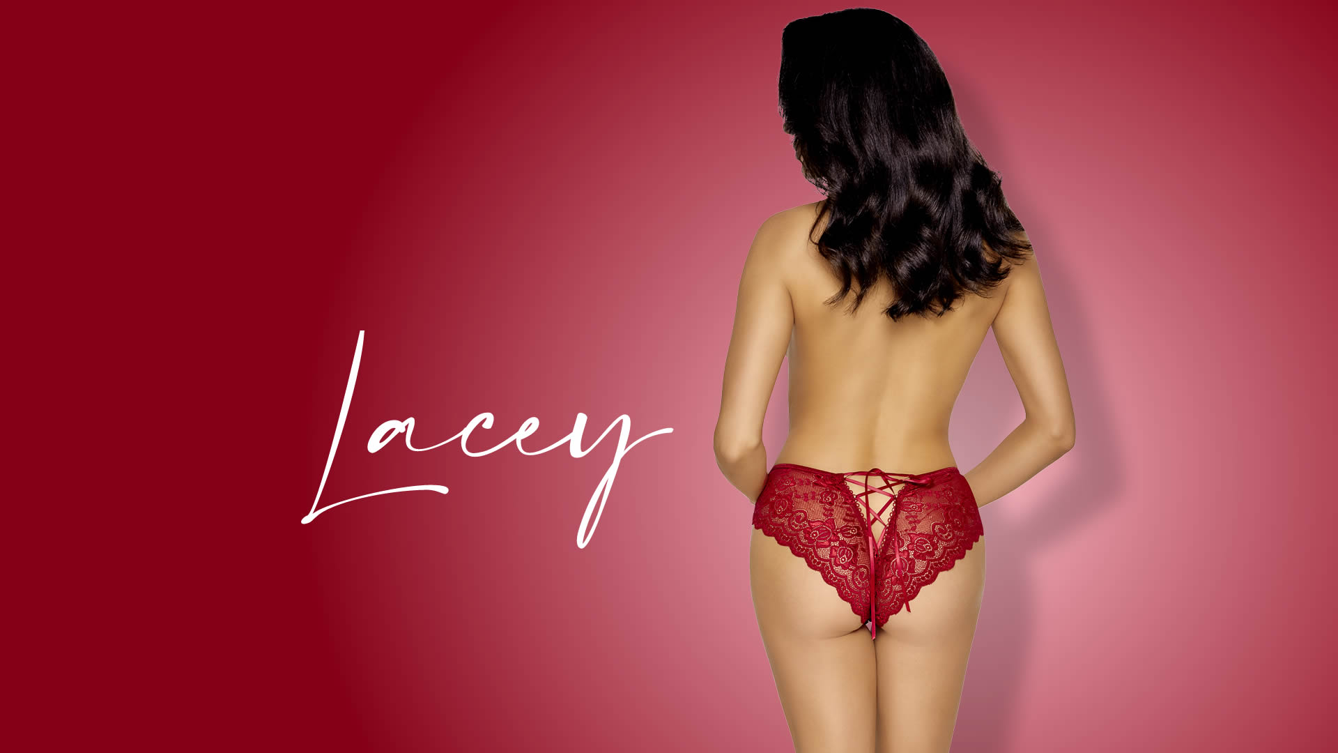 Røde Brief Bundløse Blonde Trusser