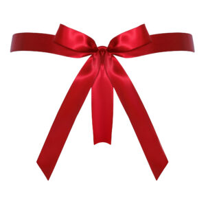 Rød Blonde G-Streng med Satin Sløjfe